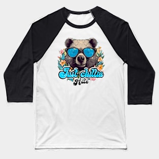 Just Chilling Mate Funny Wombat Lover Baseball T-Shirt